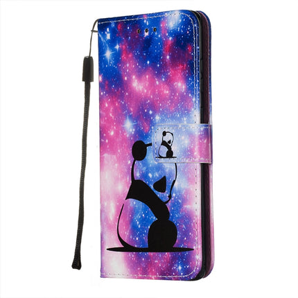 For Galaxy S20+ Colored Drawing Pattern Plain Weave Horizontal Flip Leather Case with Holder & Card Slot & Wallet&Lanyard(Baby Panda)-garmade.com