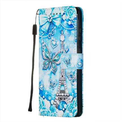For Galaxy S20 Ultra Colored Drawing Pattern Plain Weave Horizontal Flip Leather Case with Holder & Card Slot & Wallet&Lanyard(Tower Butterfly)-garmade.com