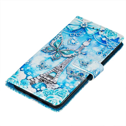For Galaxy S20 Colored Drawing Pattern Plain Weave Horizontal Flip Leather Case with Holder & Card Slot & Wallet&Lanyard(Tower Butterfly)-garmade.com