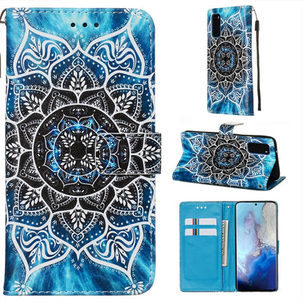 For Galaxy S20 Colored Drawing Pattern Plain Weave Horizontal Flip Leather Case with Holder & Card Slot & Wallet&Lanyard(Undersea Mandala)-garmade.com