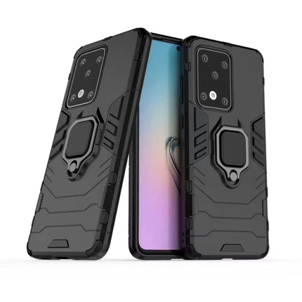 For Galaxy S20 Ultra Panther PC + TPU Shockproof Protective Case(Black)-garmade.com