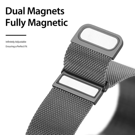 DUX DUCIS Milanese Watch Band For Apple Watch Series 8&7 45mm / SE 2&6&SE&5&4 44mm / 3&2&1 42mm(Grey)-garmade.com