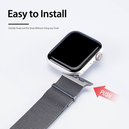 DUX DUCIS Milanese Watch Band For Apple Watch Series 8&7 45mm / SE 2&6&SE&5&4 44mm / 3&2&1 42mm(Grey)-garmade.com