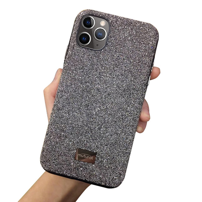 For iPhone 11 Pro Mutural TPU + PC + Diamond Cloth Protective Case(Grey)-garmade.com