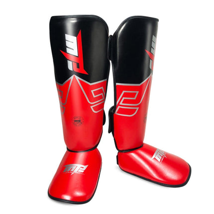 MTB SJ-004A Freestyle Grappling Thai Boxing Training Leg Guards Ankle Protector Sports Protective Gear, Size:S(Red)-garmade.com