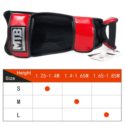 MTB SJ-004A Freestyle Grappling Thai Boxing Training Leg Guards Ankle Protector Sports Protective Gear, Size:M(Red)-garmade.com
