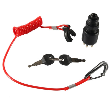 A6630 BRP Side Control Ignition Switch Key with Lanyard 5005801 for Johnson Evinrude-garmade.com