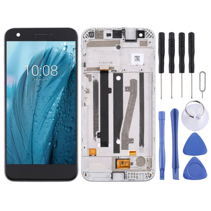 OEM LCD Screen For ZTE Blade A512/Z10 Digitizer Full Assembly with Frame（Black)-garmade.com