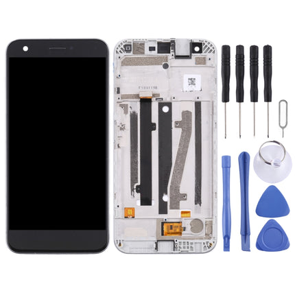 OEM LCD Screen For ZTE Blade A512/Z10 Digitizer Full Assembly with Frame（Black)-garmade.com