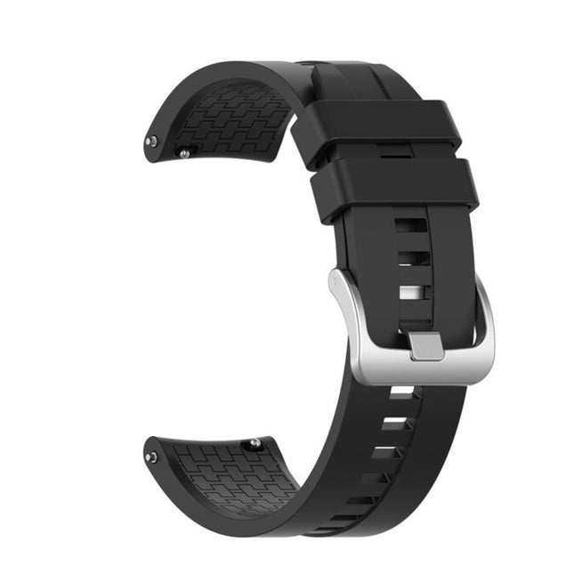 For Huawei GT Silicone Wristband Strap(Black)-garmade.com