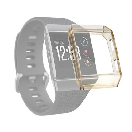 For Fitbit Ionic Full Coverage TPU Watch Case(Transparent Black)-garmade.com