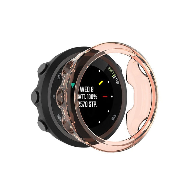 For Garmin Forerunner 45 TPU Protective Shell(Transparent Orange)-garmade.com