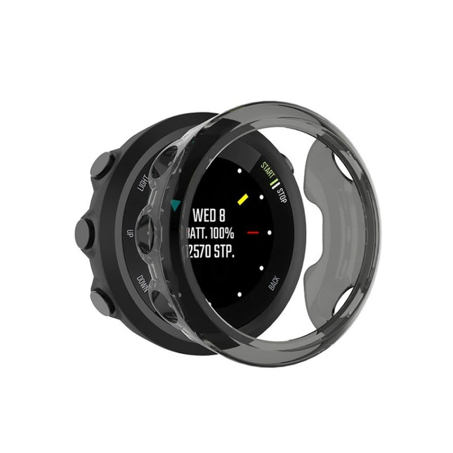 For Garmin Forerunner 45S TPU Protective Shell(Transparent Black)-garmade.com
