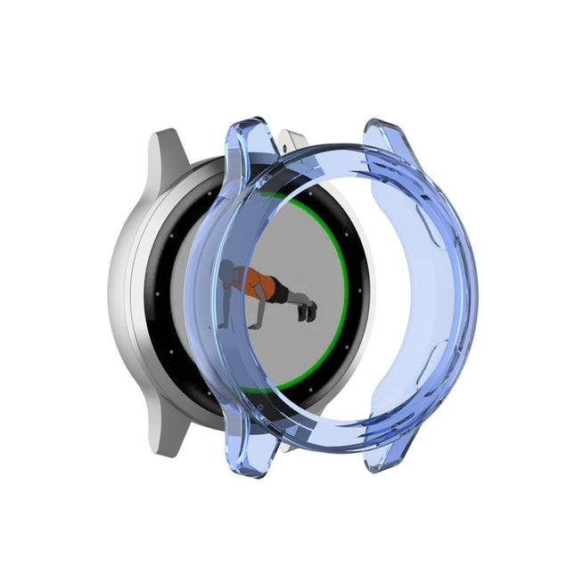 For Garmin Vivoactive 4S TPU Protective Shell(Clear Blue)-garmade.com
