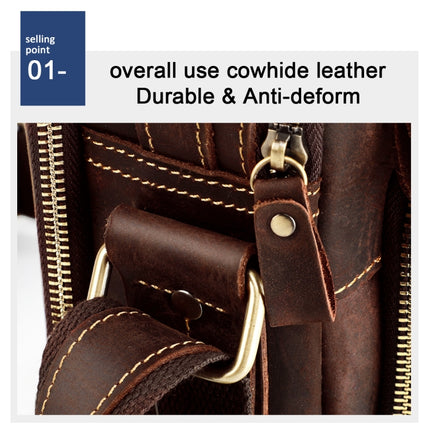 6050 Crazy Horse Texture Genuine Leather Crossbody Bag for Men(Black)-garmade.com