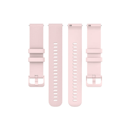 For Garmin Active Small Plaid Silicone Strap(Rose Pink)-garmade.com
