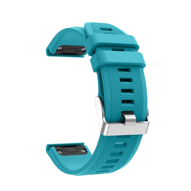 For Garmin Fenix 5 Silicone Strap(Official Blue)-garmade.com