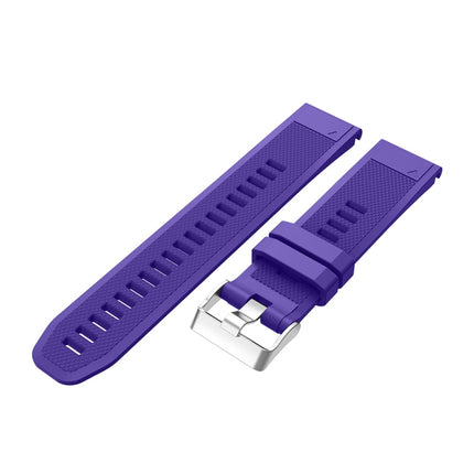 For Garmin Fenix 5 Silicone Strap(Purple)-garmade.com