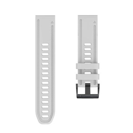 For Garmin Fenix 6S Quick Release Silicone Strap(White)-garmade.com