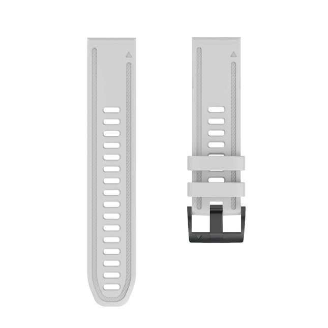 For Garmin Fenix 6S Quick Release Silicone Strap(White)-garmade.com
