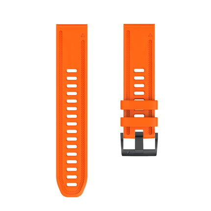 For Garmin Fenix 6S Quick Release Silicone Strap(Orange)-garmade.com