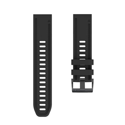 For Garmin Fenix 6S Quick Release Silicone Strap(Black)-garmade.com