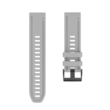 For Garmin Fenix 6S Quick Release Silicone Strap(Grey)-garmade.com