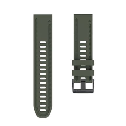 For Garmin Fenix 6S Quick Release Silicone Strap(ArmyGreen)-garmade.com