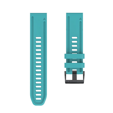 For Garmin Fenix 6S Quick Release Silicone Strap(Blue-Green)-garmade.com