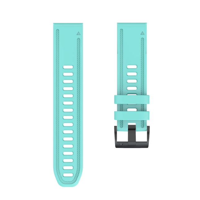 For Garmin Fenix 6S Quick Release Silicone Strap(Duck Green)-garmade.com