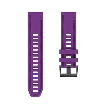 For Garmin Fenix 6S Quick Release Silicone Strap(Purple)-garmade.com