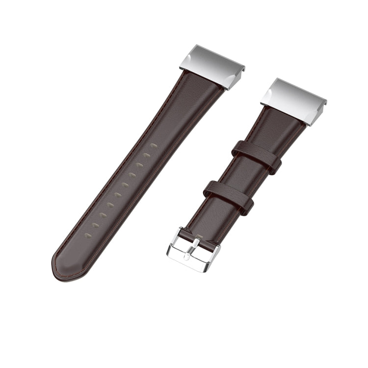 For Garmin Fenix 6X Oil Wax Calfskin Quick Release Strap(Coffee)-garmade.com