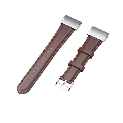 For Garmin Fenix 6X Oil Wax Calfskin Quick Release Strap(Brown)-garmade.com