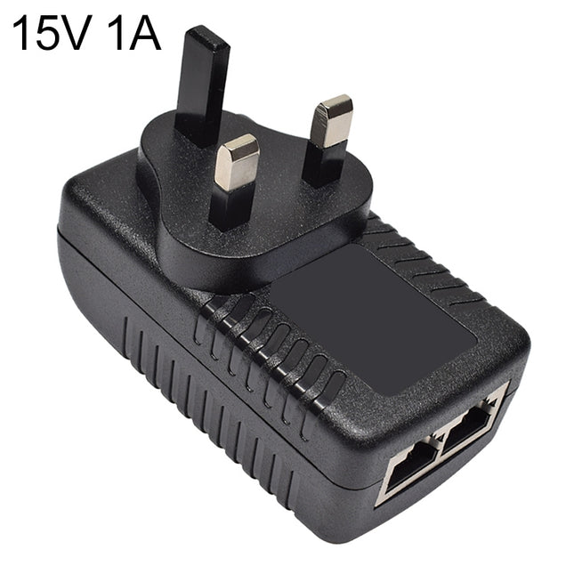 15V 1A Router AP Wireless POE / LAD Power Adapter(UK Plug)-garmade.com