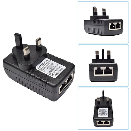 48V 0.5A Router AP Wireless POE / LAD Power Adapter(UK Plug)-garmade.com
