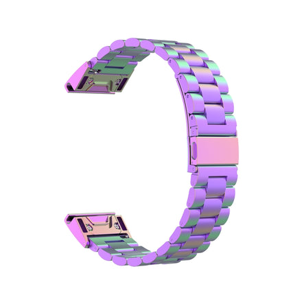 For Garmin Fenix 5 & 5S Stainless Steel Sraps(Colorful)-garmade.com