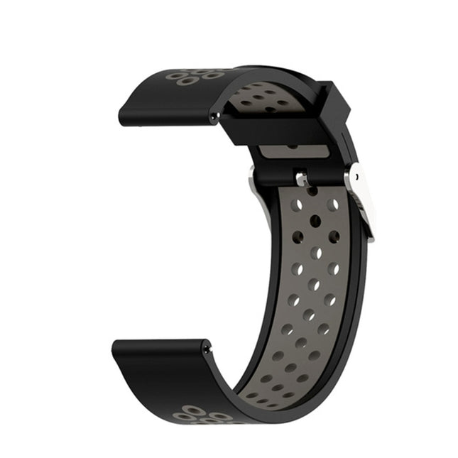 For Garmin Forerunner 245 Two-tone Strap(Black + Ash)-garmade.com