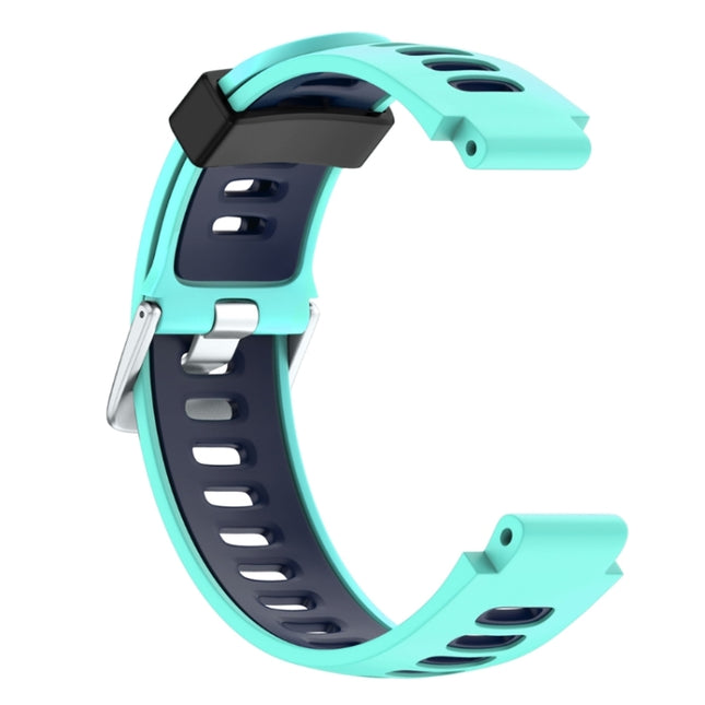 For Garmin Forerunner 735 XT Two-tone Silicone Strap(Duck + Blue)-garmade.com