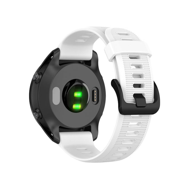 For Garmin Forerunner 945 Silicone Strap(White)-garmade.com