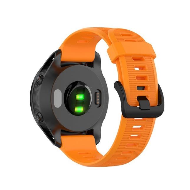 For Garmin Forerunner 945 Silicone Strap(Orange)-garmade.com