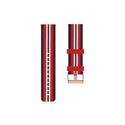 For Garmin Vivoactive 3 Nylon Strap(Black Red)-garmade.com
