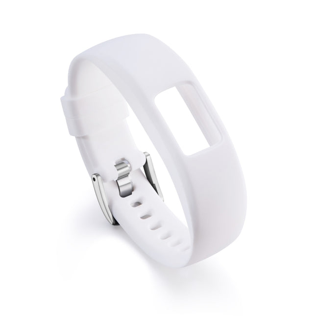 For Garmin Vivofit 4 Gloss & Color Integrated Silicone Strap(White)-garmade.com