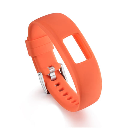For Garmin Vivofit 4 Gloss & Color Integrated Silicone Strap(Orange)-garmade.com