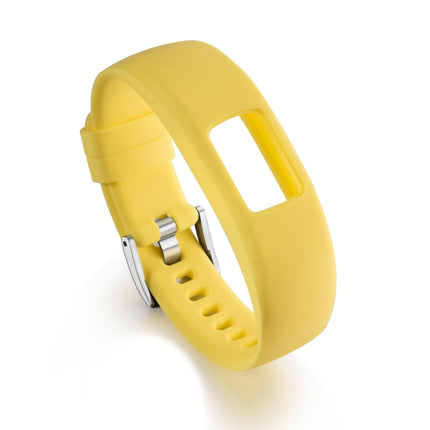 For Garmin Vivofit 4 Gloss & Color Integrated Silicone Strap(Yellow)-garmade.com