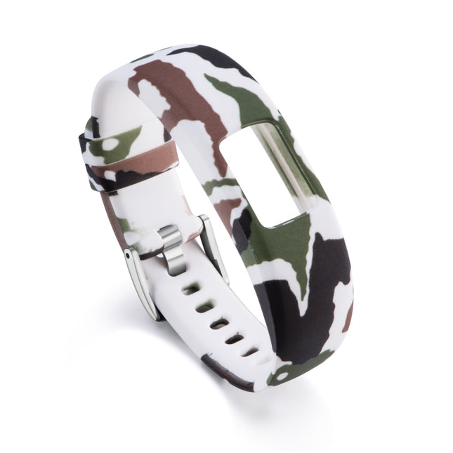 For Garmin Vivofit 4 Gloss & Color Integrated Silicone Strap(Camouflage)-garmade.com