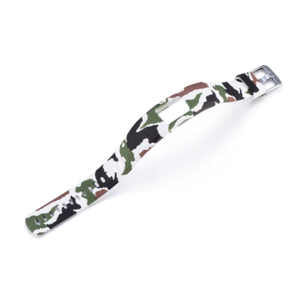 For Garmin Vivofit 4 Gloss & Color Integrated Silicone Strap(Camouflage)-garmade.com