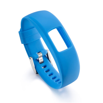 For Garmin Vivofit 4 Gloss & Color Integrated Silicone Strap(Sky Blue)-garmade.com