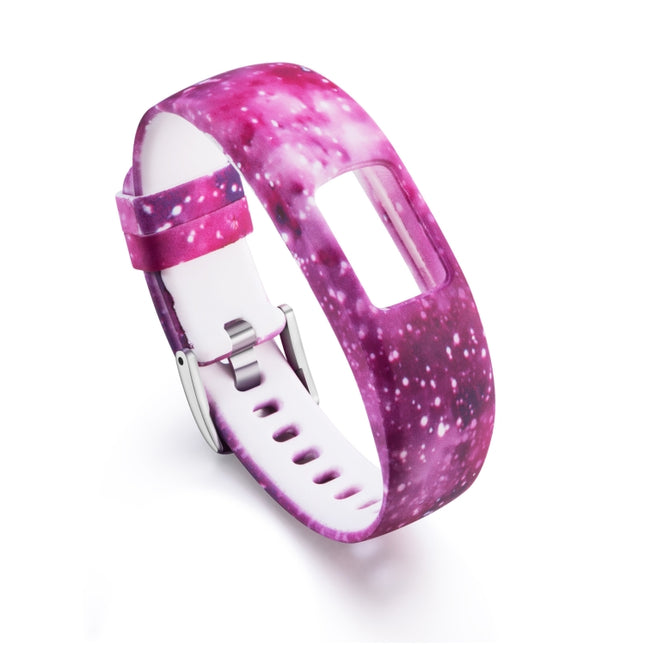 For Garmin Vivofit 4 Gloss & Color Integrated Silicone Strap(Starry Sky)-garmade.com