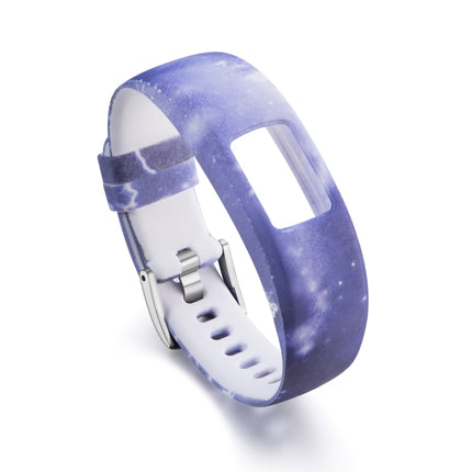 For Garmin Vivofit 4 Gloss & Color Integrated Silicone Strap(Star Purple)-garmade.com
