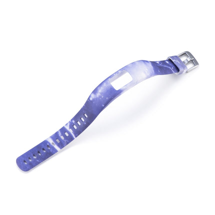 For Garmin Vivofit 4 Gloss & Color Integrated Silicone Strap(Star Purple)-garmade.com
